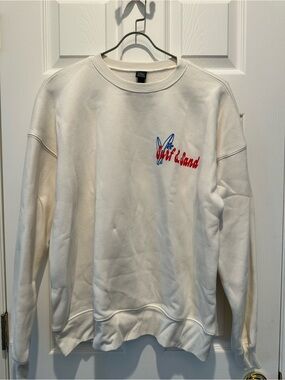 wild fable Cream Sweatshirt with Blue & Red Chest Graphic